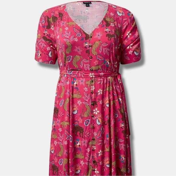 Torrid Animal Print Pink Dress - Picture 2 of 5